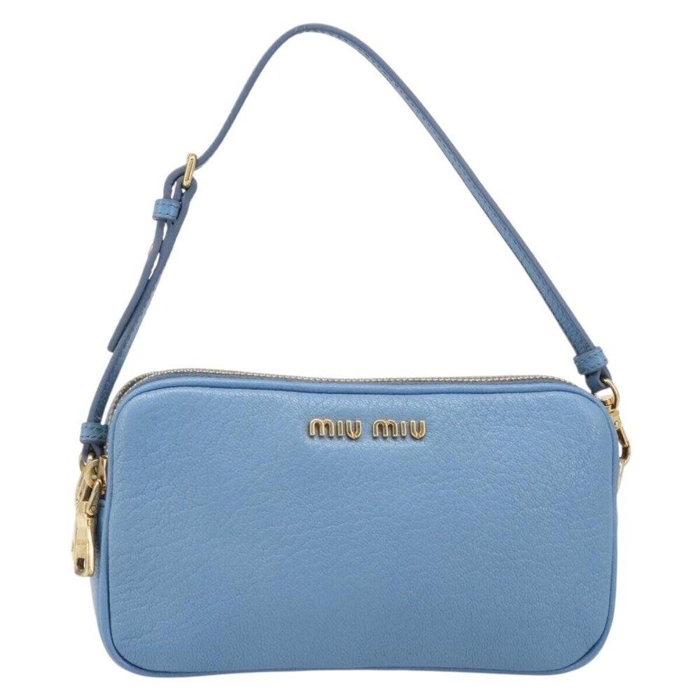 Miu Miu Double Zip Pochette Leather